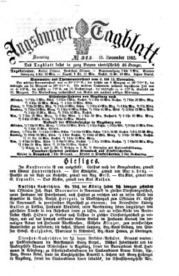 Augsburger Tagblatt Sonntag 16. November 1862