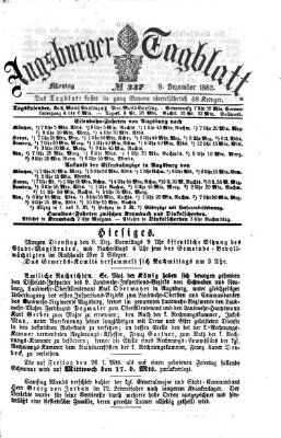 Augsburger Tagblatt Montag 8. Dezember 1862