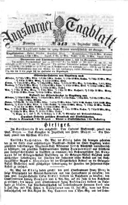 Augsburger Tagblatt Sonntag 14. Dezember 1862