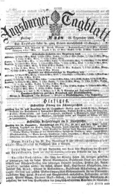 Augsburger Tagblatt Freitag 19. Dezember 1862