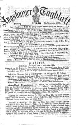 Augsburger Tagblatt Dienstag 30. Dezember 1862