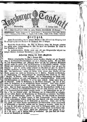 Augsburger Tagblatt Donnerstag 8. Januar 1863