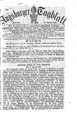 Augsburger Tagblatt Sonntag 11. Januar 1863