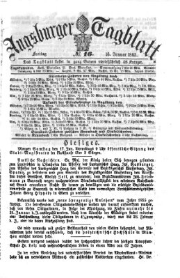 Augsburger Tagblatt Freitag 16. Januar 1863