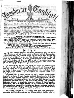 Augsburger Tagblatt Dienstag 20. Januar 1863