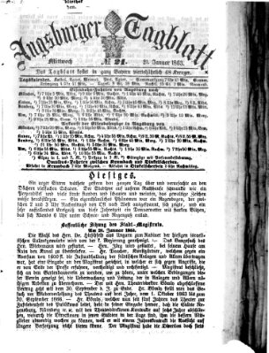 Augsburger Tagblatt Mittwoch 21. Januar 1863