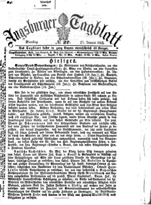 Augsburger Tagblatt Dienstag 27. Januar 1863