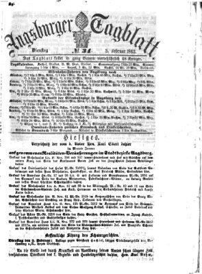 Augsburger Tagblatt Dienstag 3. Februar 1863