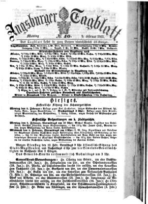 Augsburger Tagblatt Montag 9. Februar 1863