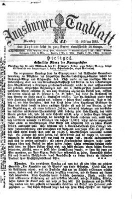 Augsburger Tagblatt Dienstag 10. Februar 1863