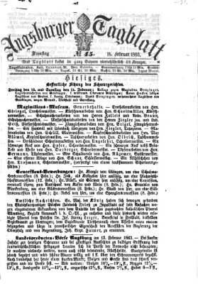 Augsburger Tagblatt Samstag 14. Februar 1863