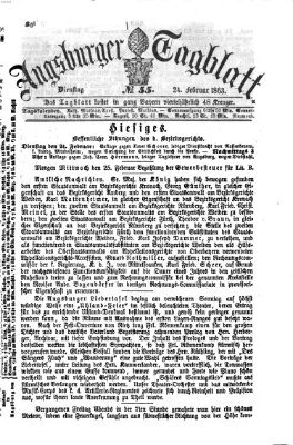 Augsburger Tagblatt Dienstag 24. Februar 1863