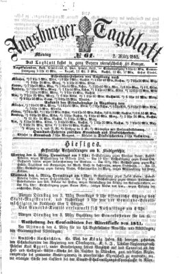 Augsburger Tagblatt Montag 2. März 1863