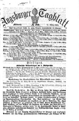 Augsburger Tagblatt Mittwoch 11. März 1863