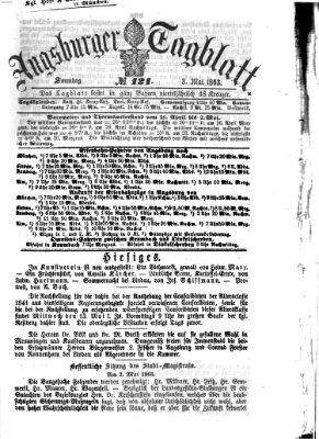 Augsburger Tagblatt Sonntag 3. Mai 1863