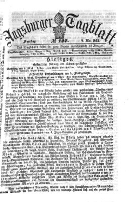 Augsburger Tagblatt Samstag 9. Mai 1863