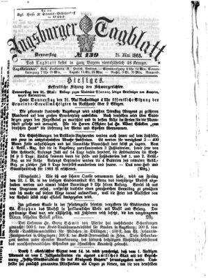 Augsburger Tagblatt Donnerstag 21. Mai 1863