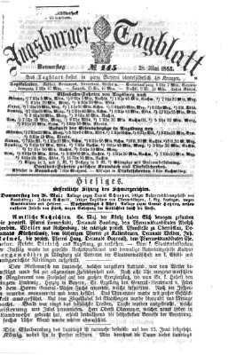 Augsburger Tagblatt Donnerstag 28. Mai 1863