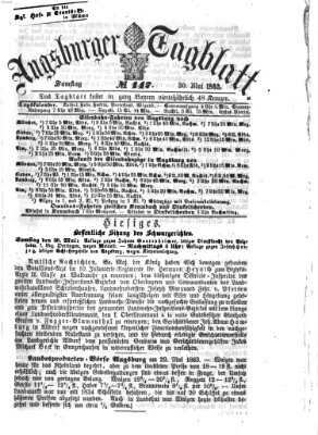 Augsburger Tagblatt Samstag 30. Mai 1863