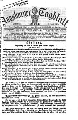 Augsburger Tagblatt Sonntag 7. Juni 1863