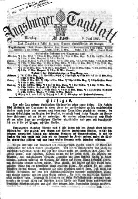 Augsburger Tagblatt Dienstag 9. Juni 1863