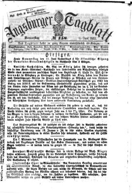 Augsburger Tagblatt Donnerstag 11. Juni 1863