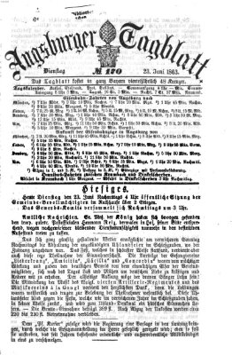 Augsburger Tagblatt Dienstag 23. Juni 1863