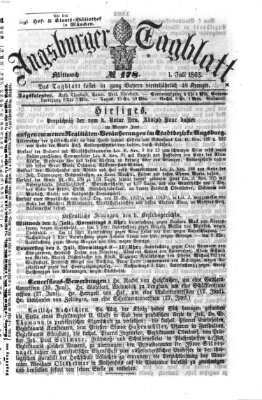 Augsburger Tagblatt Mittwoch 1. Juli 1863