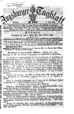 Augsburger Tagblatt Freitag 3. Juli 1863