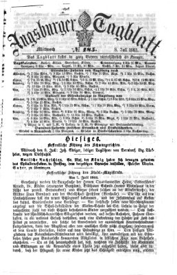 Augsburger Tagblatt Mittwoch 8. Juli 1863