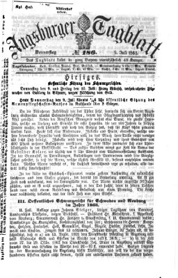 Augsburger Tagblatt Donnerstag 9. Juli 1863