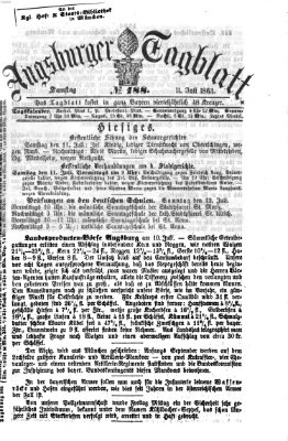 Augsburger Tagblatt Samstag 11. Juli 1863