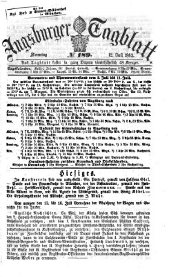 Augsburger Tagblatt Sonntag 12. Juli 1863