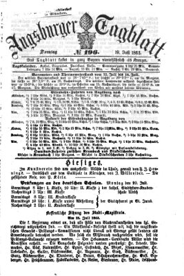 Augsburger Tagblatt Sonntag 19. Juli 1863