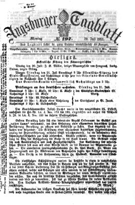 Augsburger Tagblatt Montag 20. Juli 1863