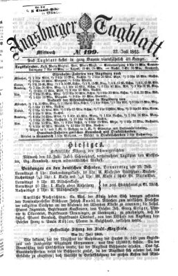 Augsburger Tagblatt Mittwoch 22. Juli 1863