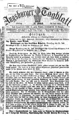 Augsburger Tagblatt Freitag 24. Juli 1863