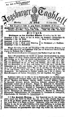 Augsburger Tagblatt Montag 27. Juli 1863