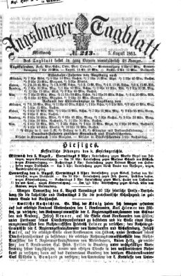 Augsburger Tagblatt Mittwoch 5. August 1863