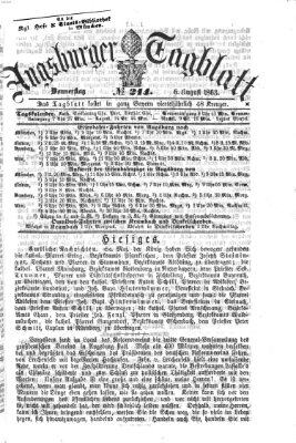 Augsburger Tagblatt Donnerstag 6. August 1863