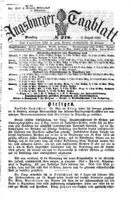 Augsburger Tagblatt Dienstag 11. August 1863