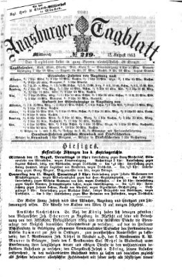 Augsburger Tagblatt Mittwoch 12. August 1863