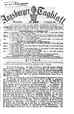 Augsburger Tagblatt Donnerstag 13. August 1863