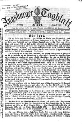 Augsburger Tagblatt Freitag 14. August 1863