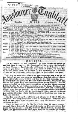 Augsburger Tagblatt Samstag 15. August 1863