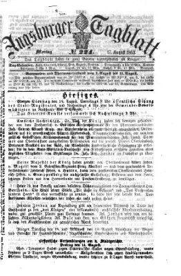 Augsburger Tagblatt Montag 17. August 1863