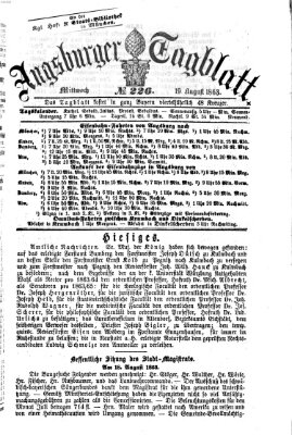 Augsburger Tagblatt Mittwoch 19. August 1863