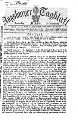 Augsburger Tagblatt Donnerstag 20. August 1863