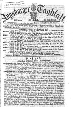 Augsburger Tagblatt Mittwoch 26. August 1863