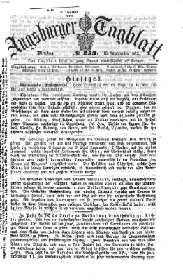 Augsburger Tagblatt Dienstag 15. September 1863